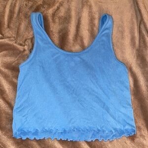 Colsie tank with ruffled hem